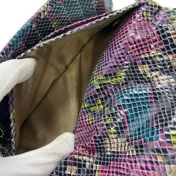 EUC 💜 HOBO International Rachel Continental Snakeskin Print Leather Wallet - Picture 7 of 14